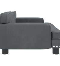 Kindersofa Dunkelgrau 70x45x30 cm Samt