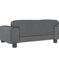 Kindersofa Dunkelgrau 70x45x30 cm Samt