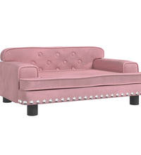 Kindersofa Rosa 70x45x30 cm Samt