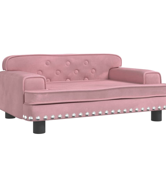 Kindersofa Rosa 70x45x30 cm Samt