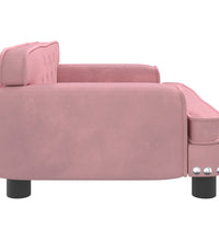 Kindersofa Rosa 70x45x30 cm Samt