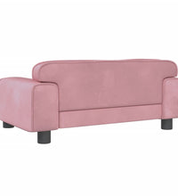 Kindersofa Rosa 70x45x30 cm Samt