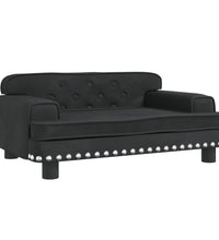 Kindersofa Schwarz 70x45x30 cm Samt