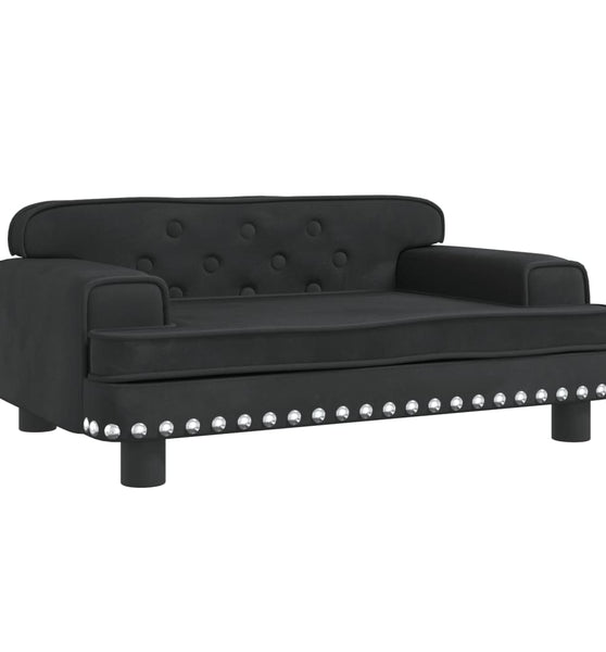 Kindersofa Schwarz 70x45x30 cm Samt