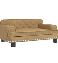 Kindersofa Braun 70x45x30 cm Samt