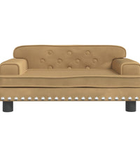 Kindersofa Braun 70x45x30 cm Samt