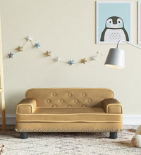 Kindersofa Braun 70x45x30 cm Samt