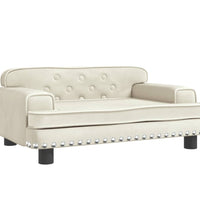 Kindersofa Creme 70x45x30 cm Samt