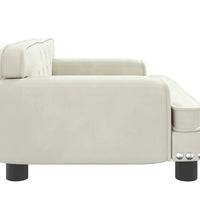 Kindersofa Creme 70x45x30 cm Samt