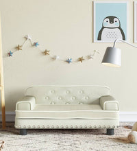 Kindersofa Creme 70x45x30 cm Samt