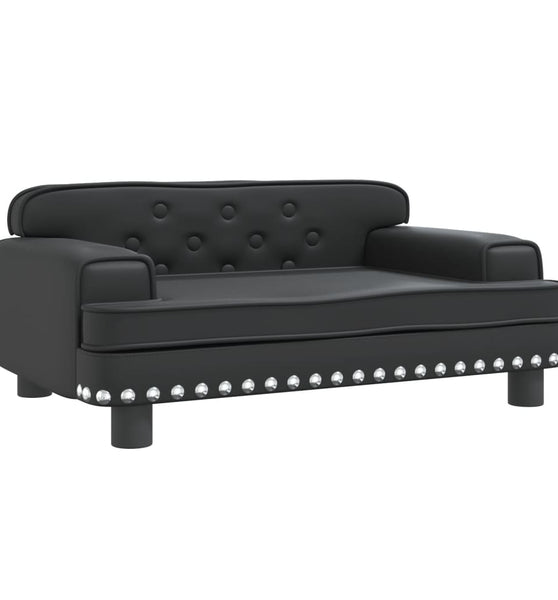 Kindersofa Schwarz 70x45x30 cm Kunstleder