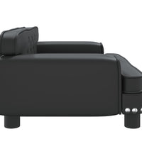 Kindersofa Schwarz 70x45x30 cm Kunstleder