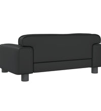 Kindersofa Schwarz 70x45x30 cm Kunstleder