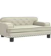 Kindersofa Creme 70x45x30 cm Kunstleder