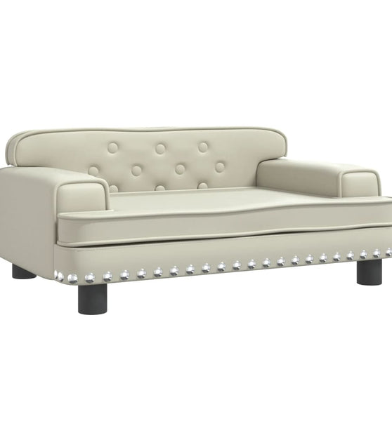 Kindersofa Creme 70x45x30 cm Kunstleder