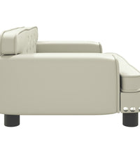 Kindersofa Creme 70x45x30 cm Kunstleder