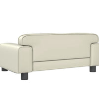 Kindersofa Creme 70x45x30 cm Kunstleder