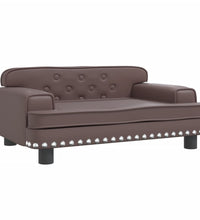 Kindersofa Braun 70x45x30 cm Kunstleder