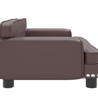 Kindersofa Braun 70x45x30 cm Kunstleder