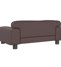 Kindersofa Braun 70x45x30 cm Kunstleder