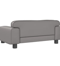 Kindersofa Grau 70x45x30 cm Kunstleder