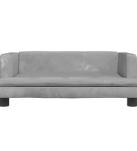 Kindersofa Hellgrau 80x45x30 cm Samt