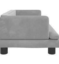 Kindersofa Hellgrau 80x45x30 cm Samt