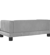 Kindersofa Hellgrau 80x45x30 cm Samt