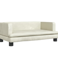 Kindersofa Creme 80x45x30 cm Samt