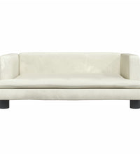 Kindersofa Creme 80x45x30 cm Samt