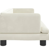 Kindersofa Creme 80x45x30 cm Samt