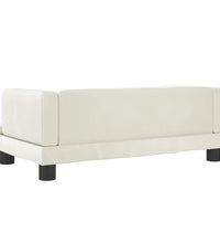 Kindersofa Creme 80x45x30 cm Samt