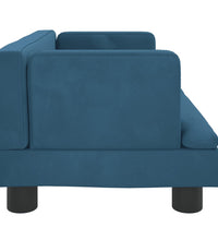 Kindersofa Blau 60x40x30 cm Samt