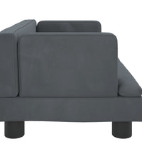 Kindersofa Dunkelgrau 60x40x30 cm Samt