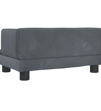 Kindersofa Dunkelgrau 60x40x30 cm Samt