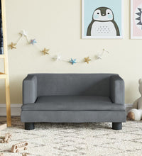 Kindersofa Dunkelgrau 60x40x30 cm Samt