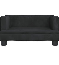 Kindersofa Schwarz 60x40x30 cm Samt