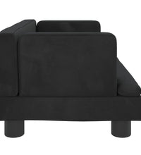 Kindersofa Schwarz 60x40x30 cm Samt