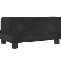 Kindersofa Schwarz 60x40x30 cm Samt