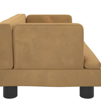 Kindersofa Braun 60x40x30 cm Samt