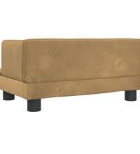 Kindersofa Braun 60x40x30 cm Samt