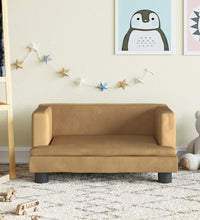 Kindersofa Braun 60x40x30 cm Samt