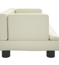 Kindersofa Creme 60x40x30 cm Kunstleder