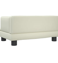 Kindersofa Creme 60x40x30 cm Kunstleder