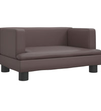 Kindersofa Braun 60x40x30 cm Kunstleder