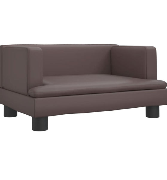 Kindersofa Braun 60x40x30 cm Kunstleder