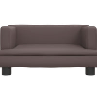 Kindersofa Braun 60x40x30 cm Kunstleder