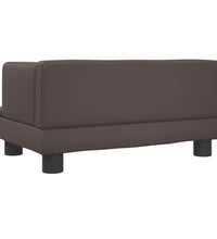 Kindersofa Braun 60x40x30 cm Kunstleder