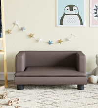 Kindersofa Braun 60x40x30 cm Kunstleder