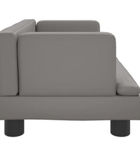 Kindersofa Grau 60x40x30 cm Kunstleder